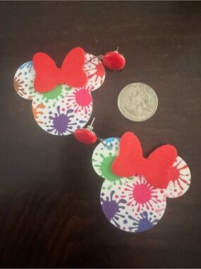 Minnie Paint Splat Earrings